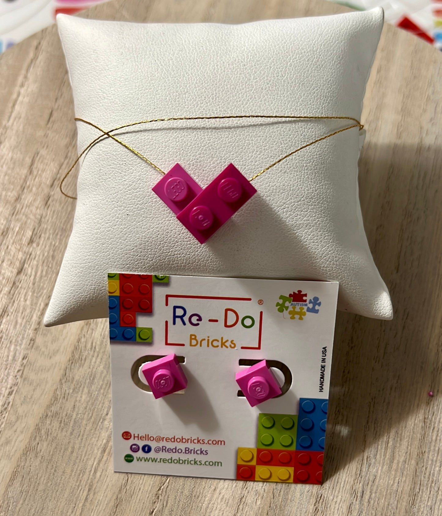 Square Brick stud earrings