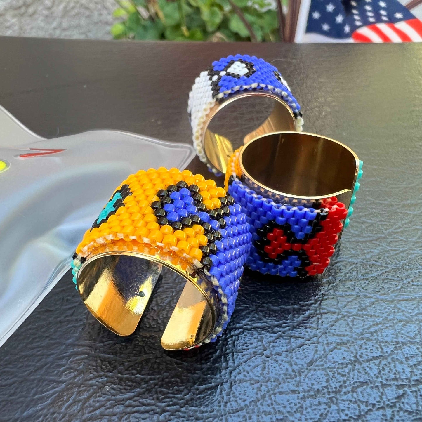 Miyuki Gold-Platted Ring Autism Awareness Collection
