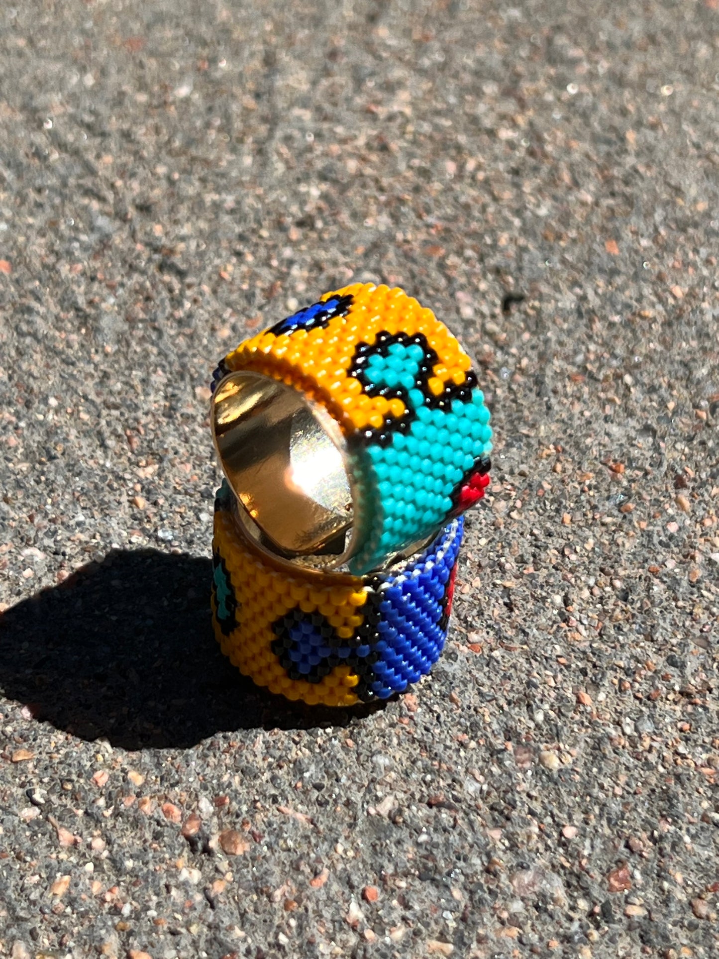 Miyuki Gold-Platted Ring Autism Awareness Collection