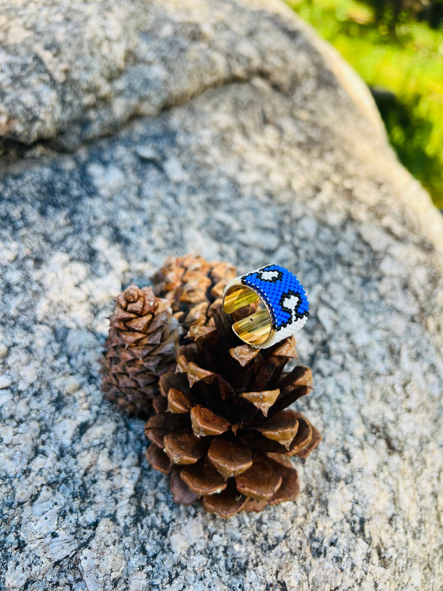 Miyuki Gold-Platted Ring Autism Awareness Collection