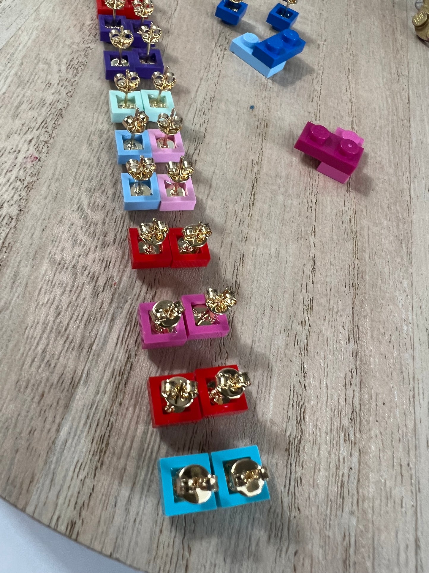 Square Brick stud earrings
