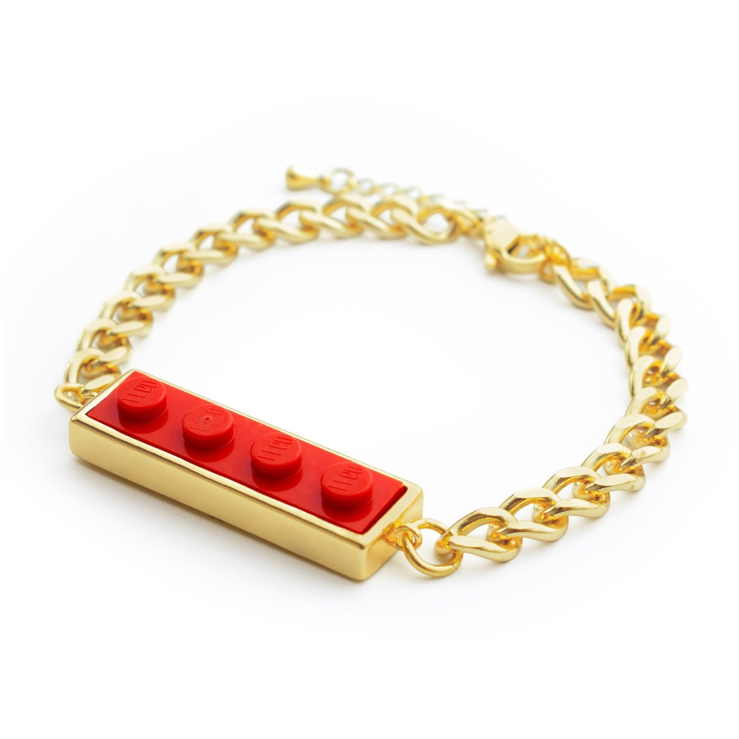 Switching Mood Bracelet with Two Colorful Brick Charms, Golden Hug Collection