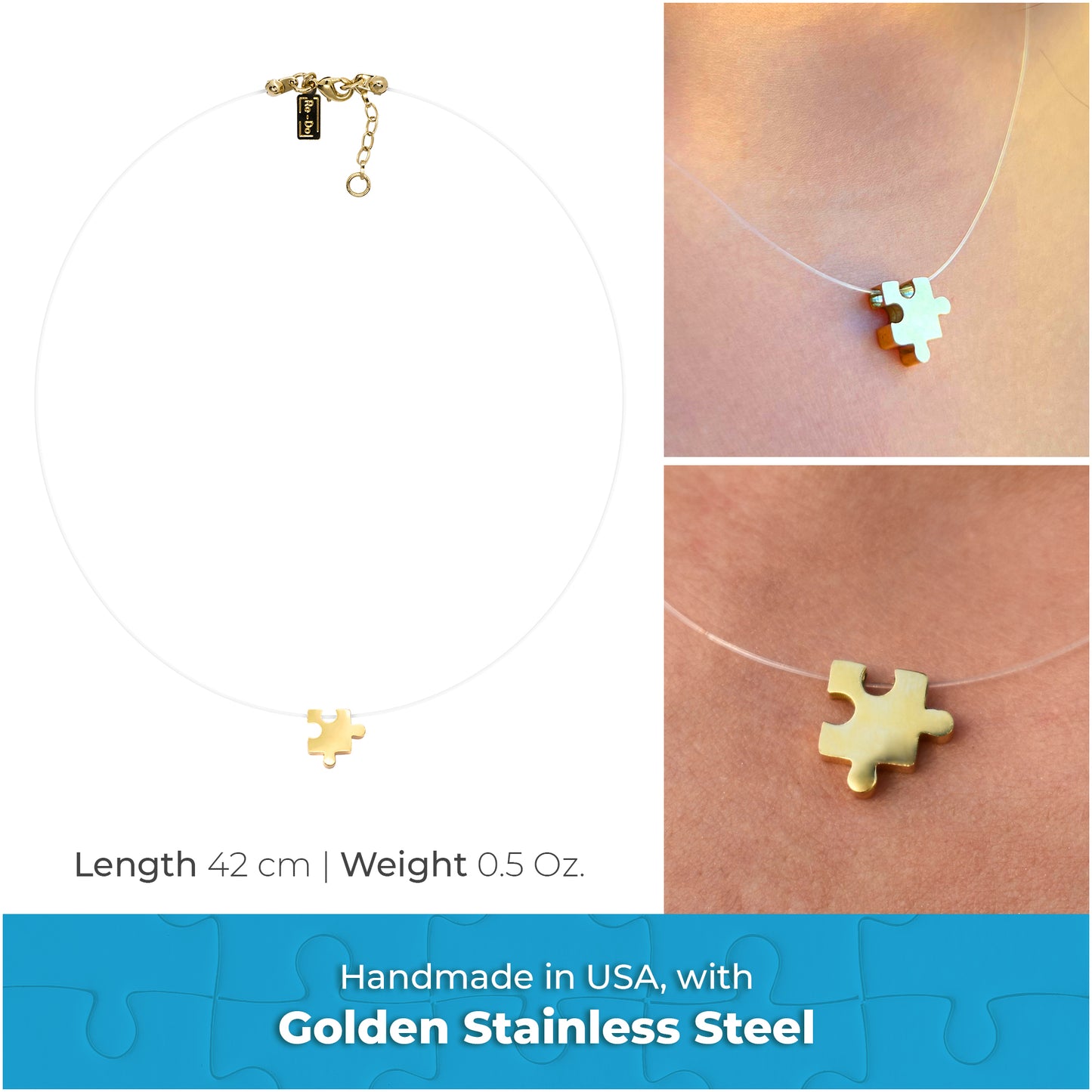 Autism Awareness Stainless Steel Puzzle