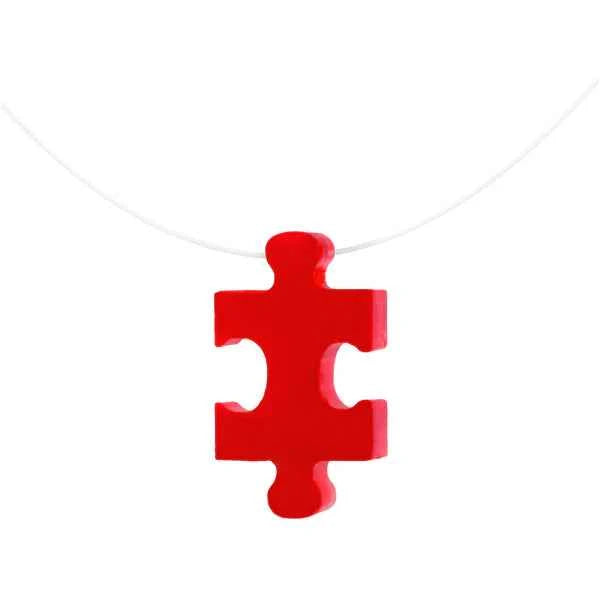 Autism Awareness Puzzle Acrylic Choker