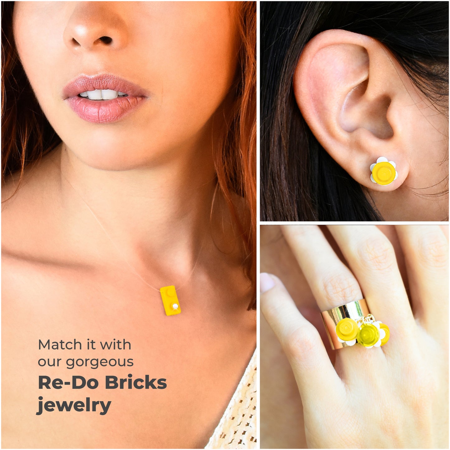 Shiny Yellow Brick Charm Choker