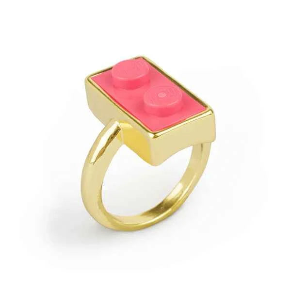 Golden Hug Twin Brick Gold-Plated Ring