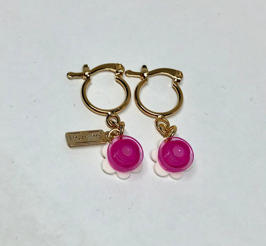 Gold Drop Earrings Little Flowers Collection