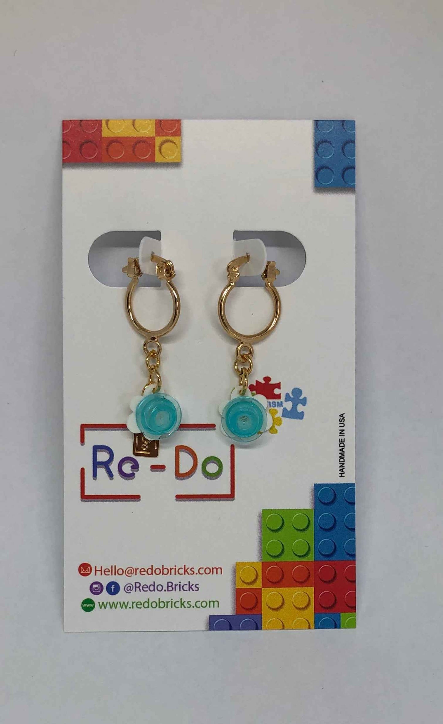 Gold Drop Earrings Little Flowers Collection