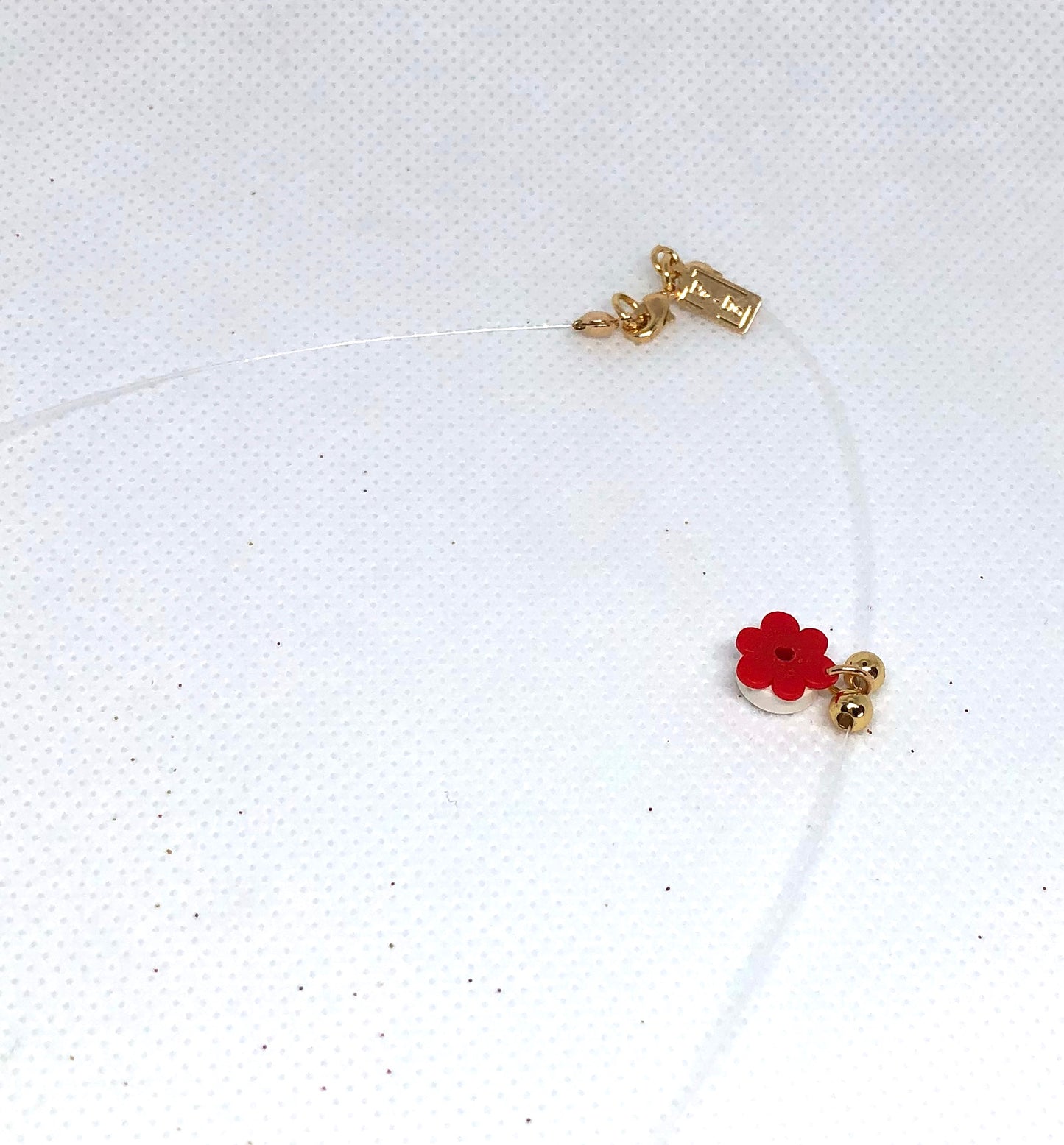 Dreaming Collection Brick Eyelash Charm Choker 16' necklace