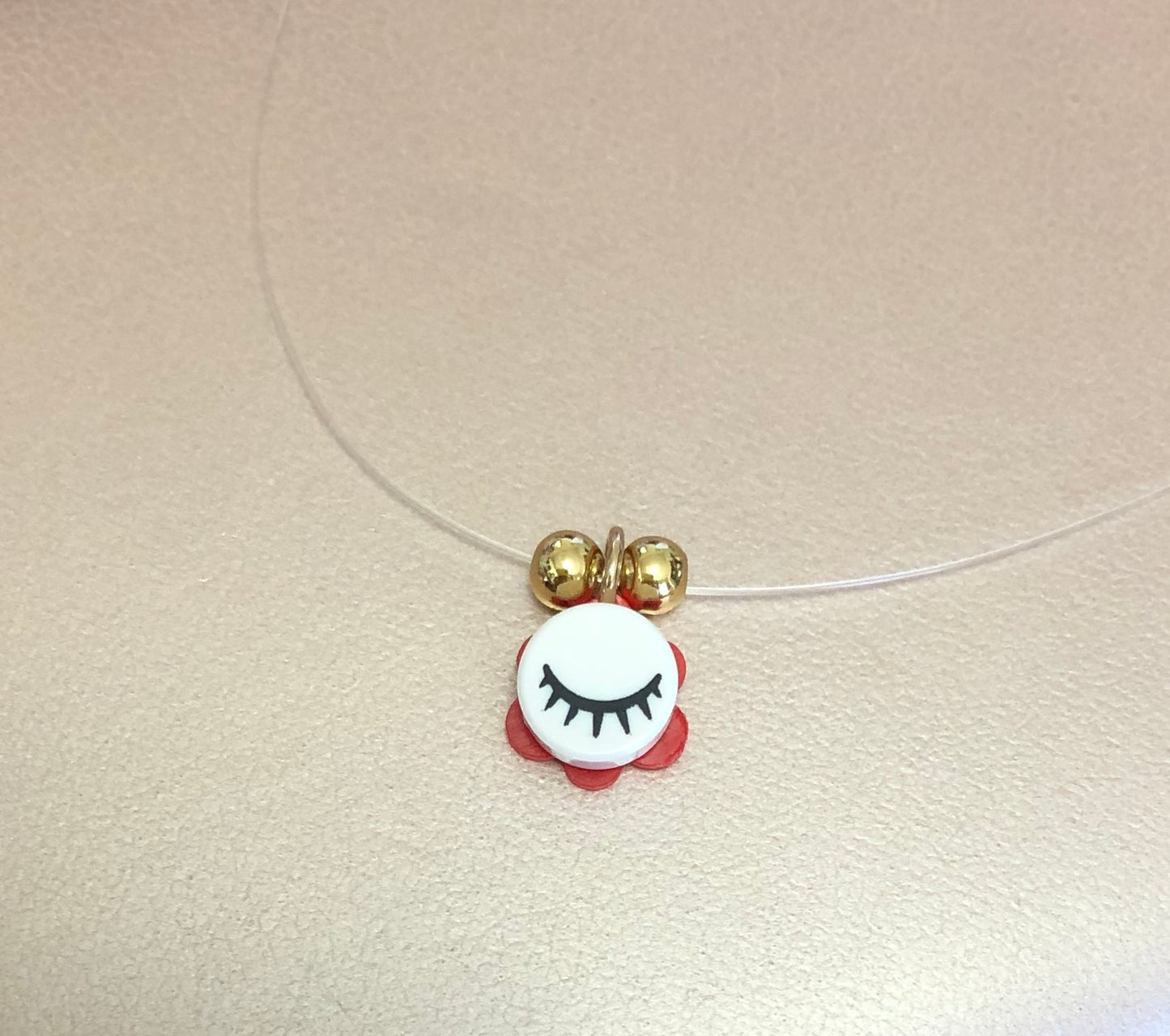 Dreaming Collection Brick Eyelash Charm Choker 16' necklace