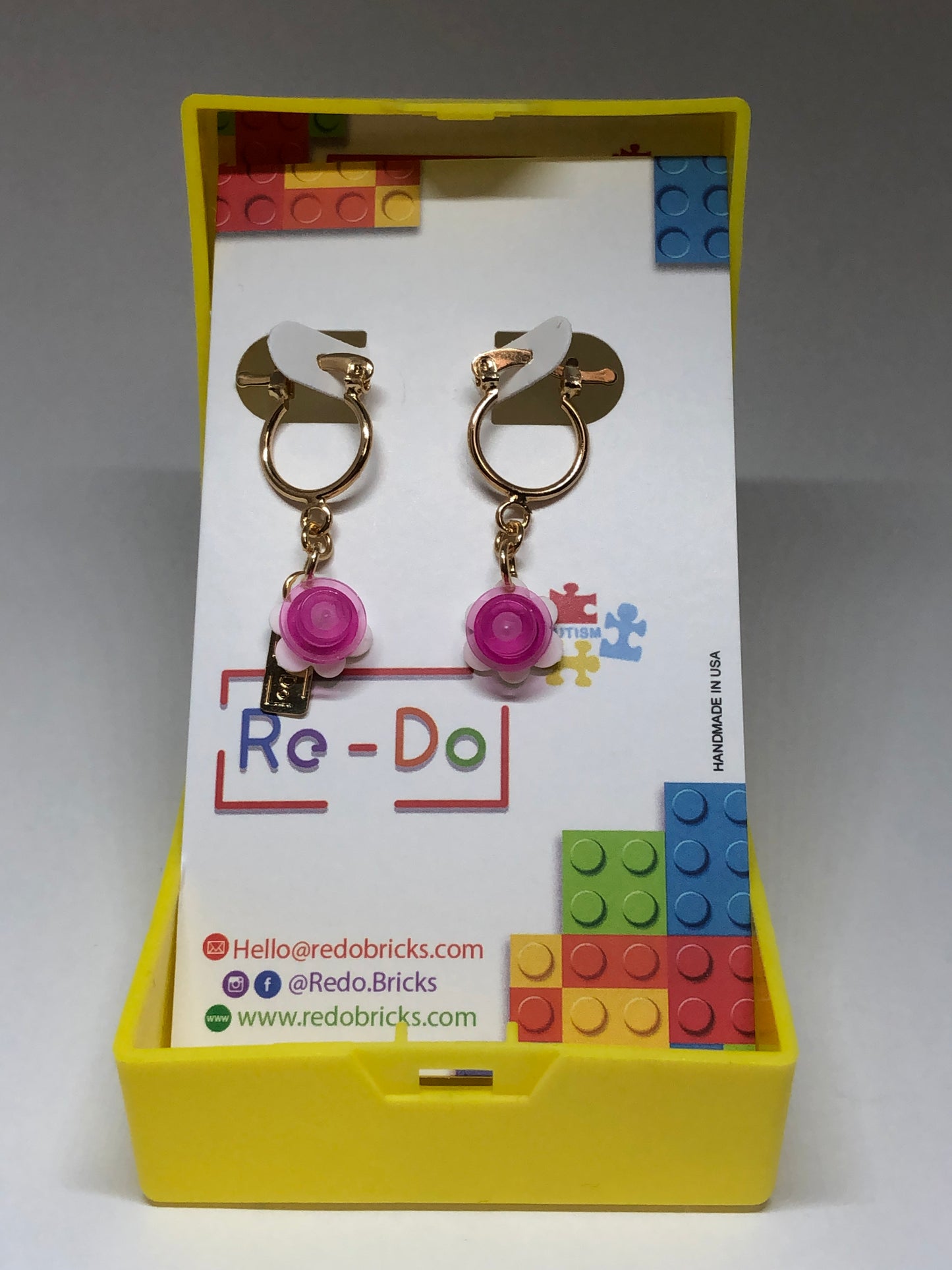 Gold Drop Earrings Little Flowers Collection