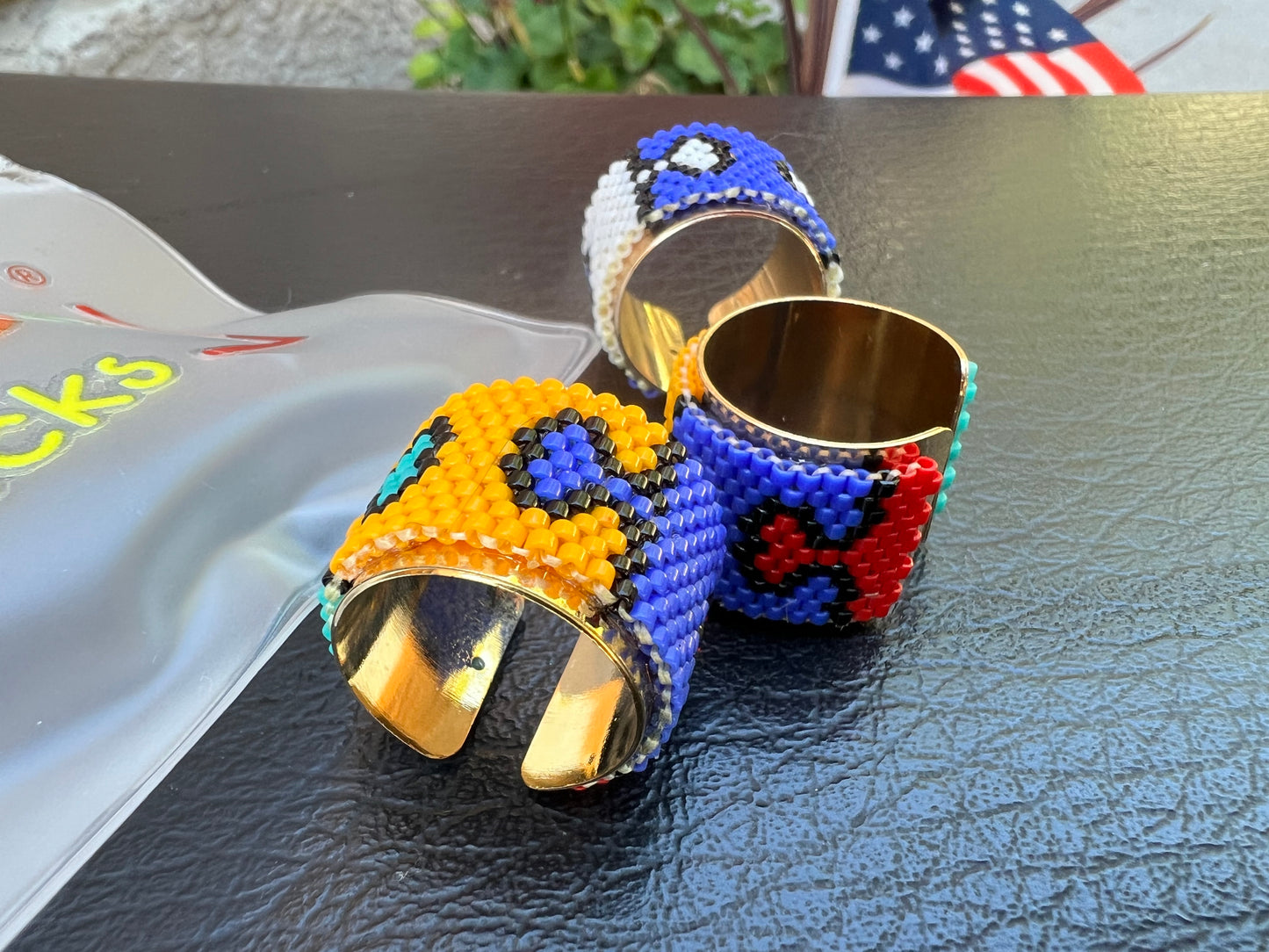 Miyuki Gold-Platted Ring Autism Awareness Collection