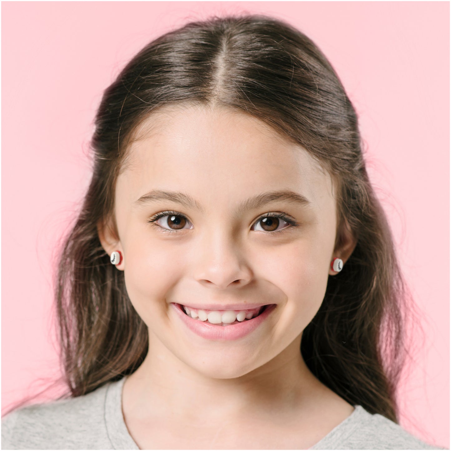 Brick Eyelashes Dreaming Stud Earrings, Coquette style