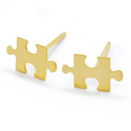Cute Tiny Puzzle Autism Stud Earrings