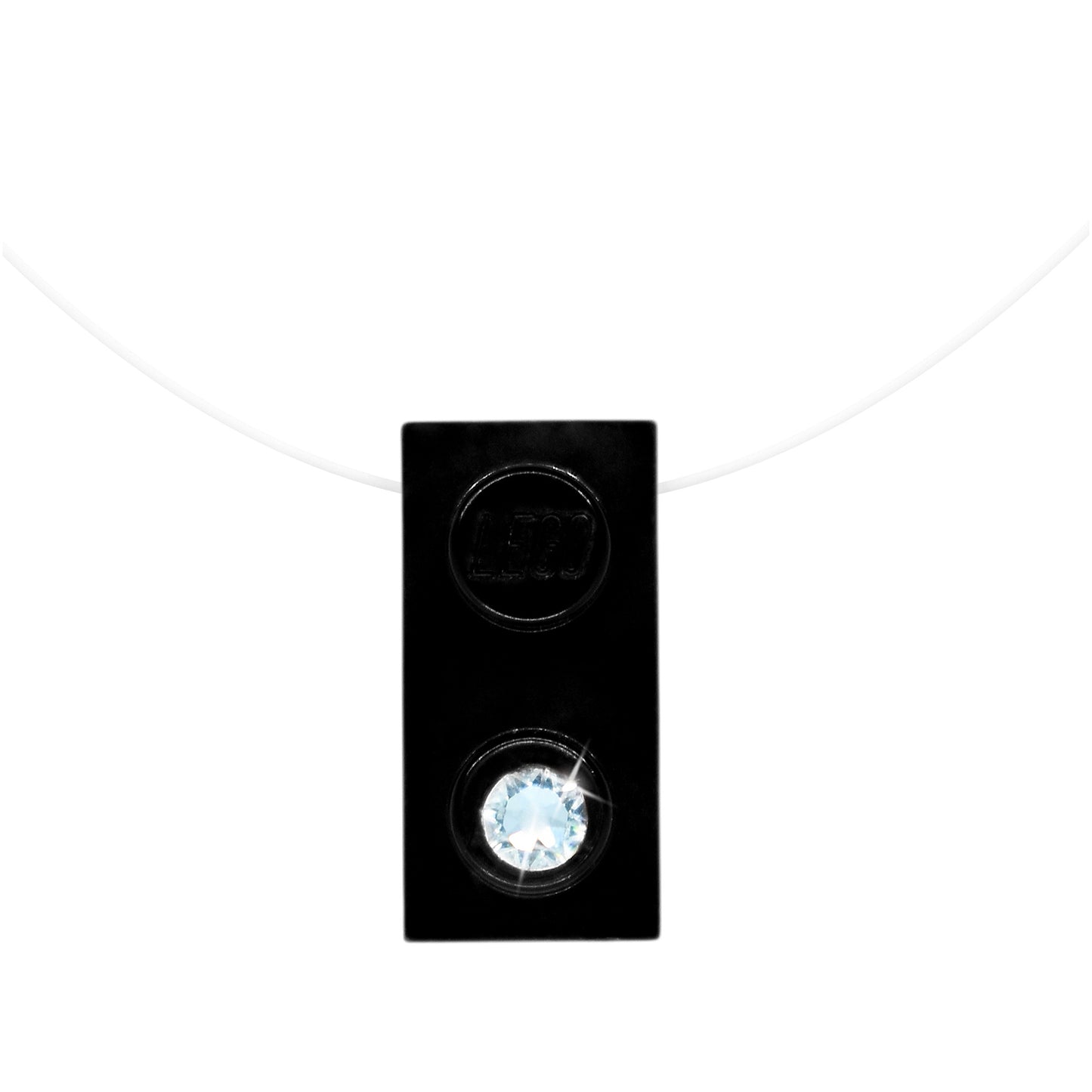 Shiny Black Brick Charm Choker