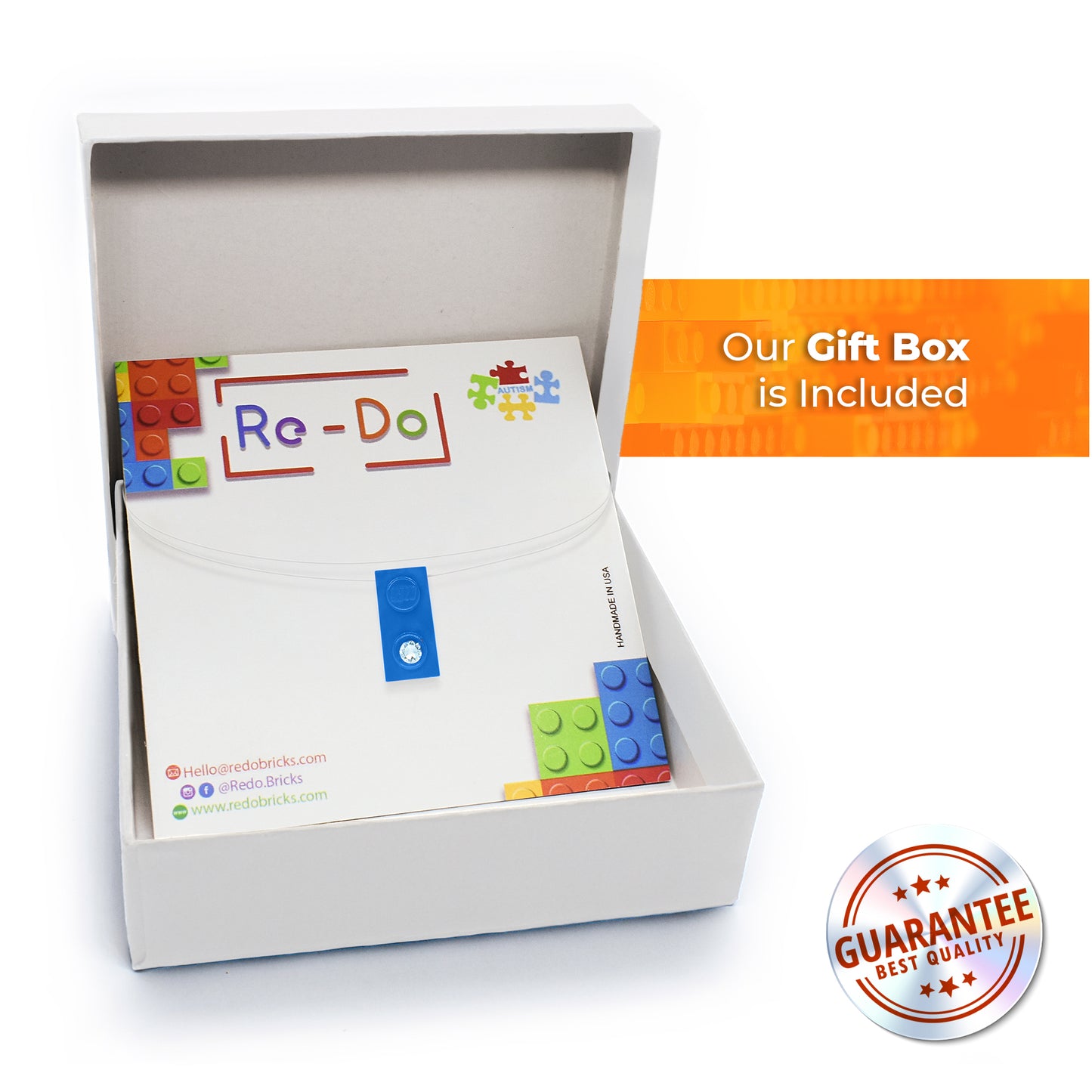 Shiny Blue Brick Charm Choker