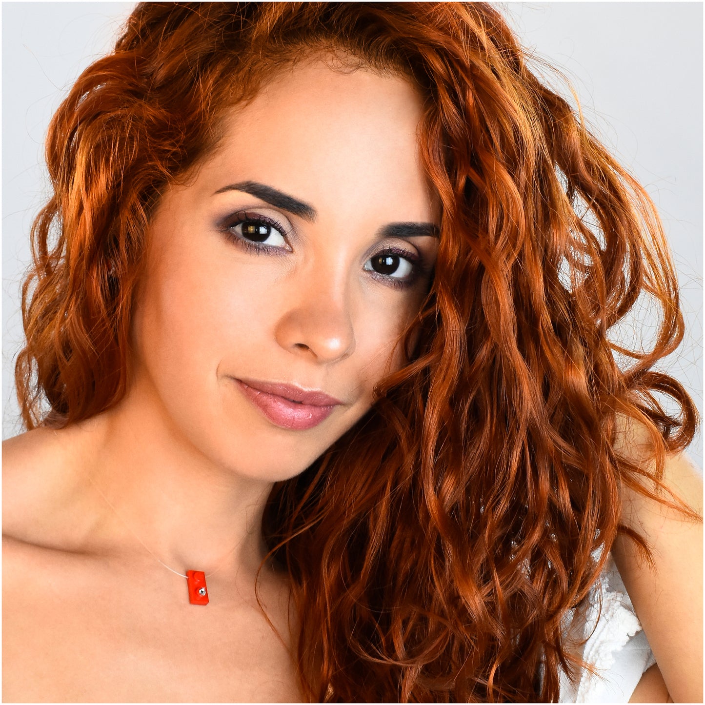 Shiny Red Brick Charm Choker