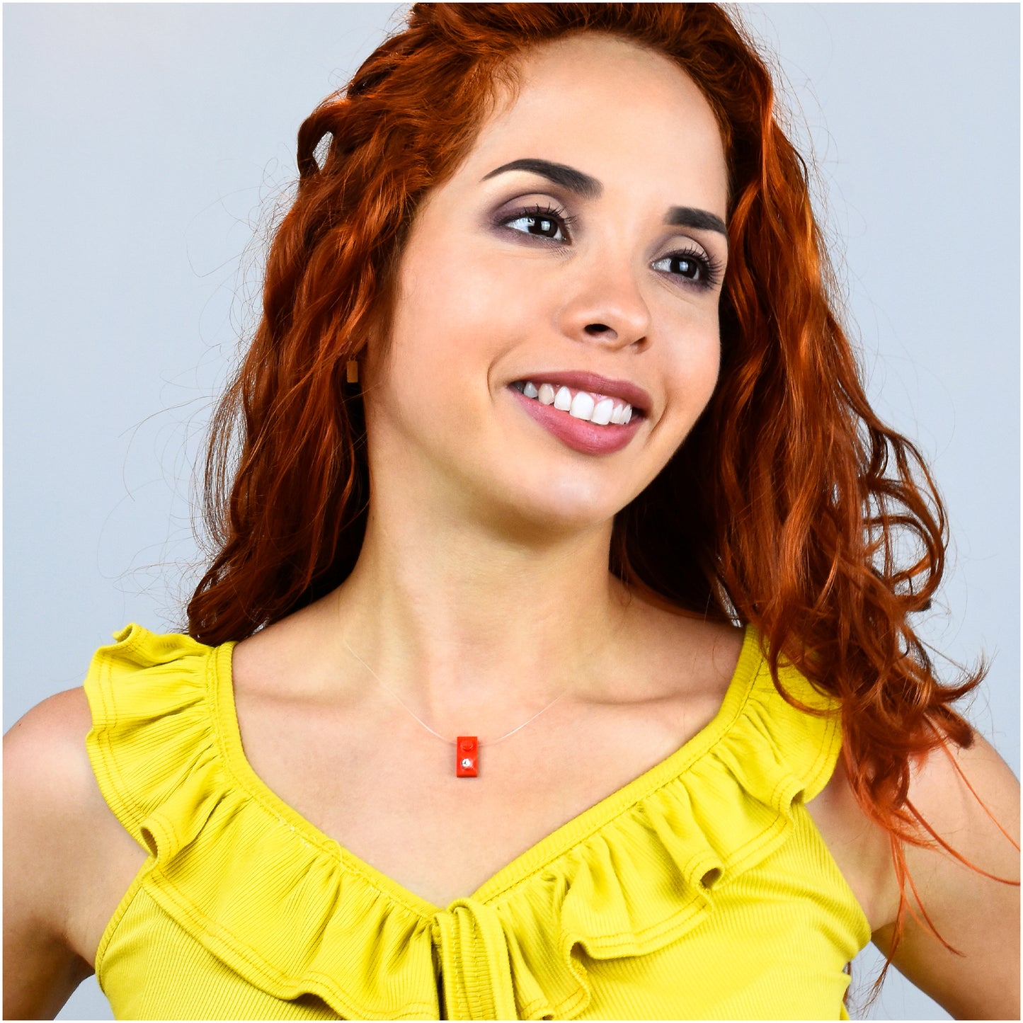 Shiny Red Brick Charm Choker