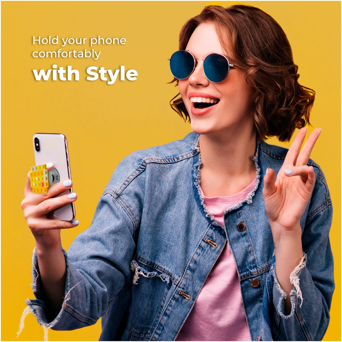 Phone Grip (Yellow Color)