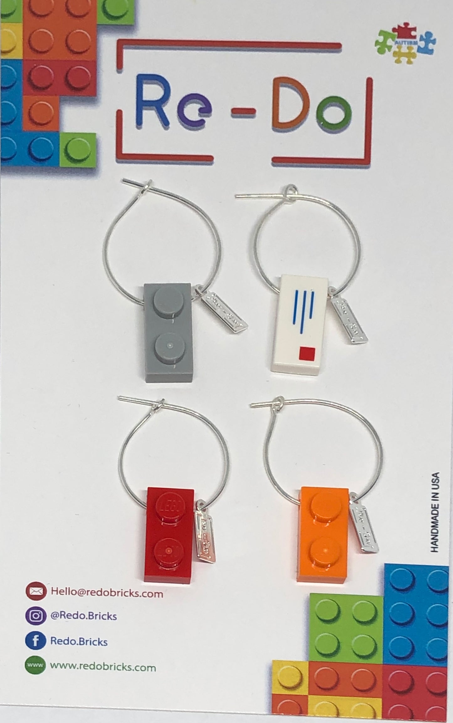 Decor Wine Glass Markers with Bricks