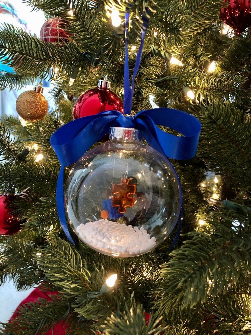 Re-Do Autism X’mas Ball Ornament