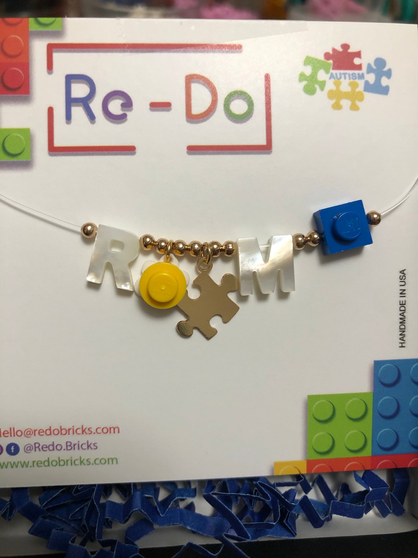Autismo Amor HAY Esperanza Necklace 16'
