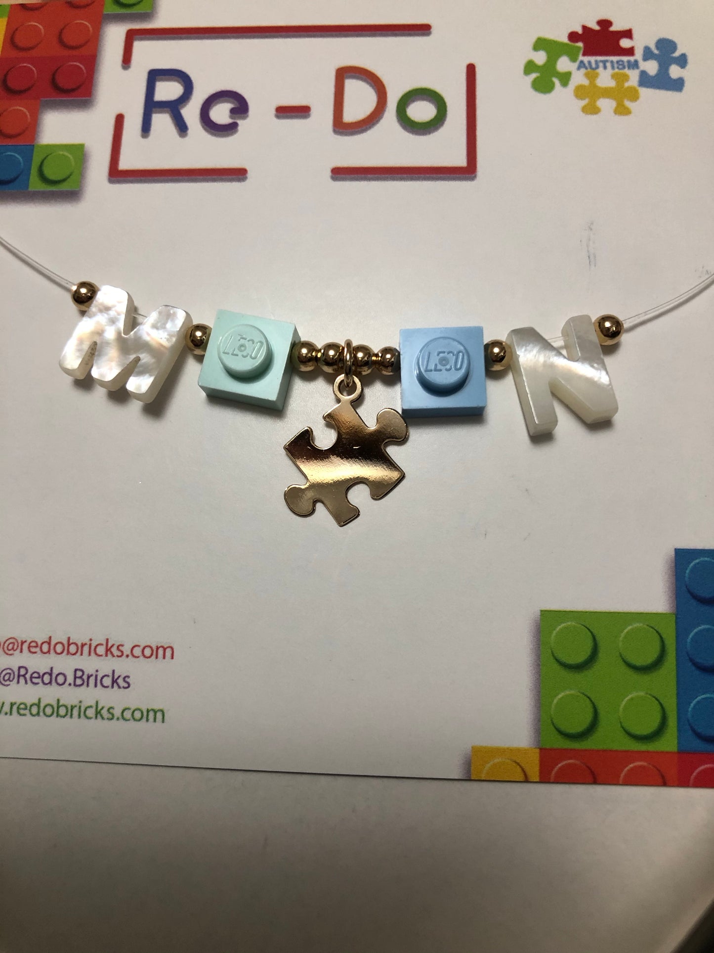 Autismo Amor HAY Esperanza Necklace 16'