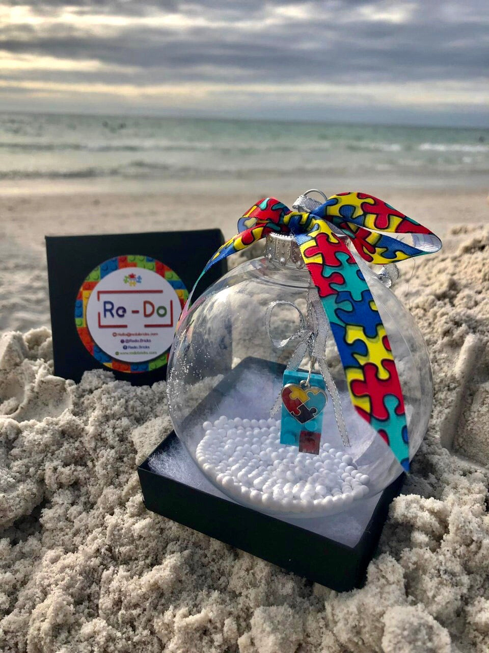 Re-Do Autism X’mas Ball Ornament