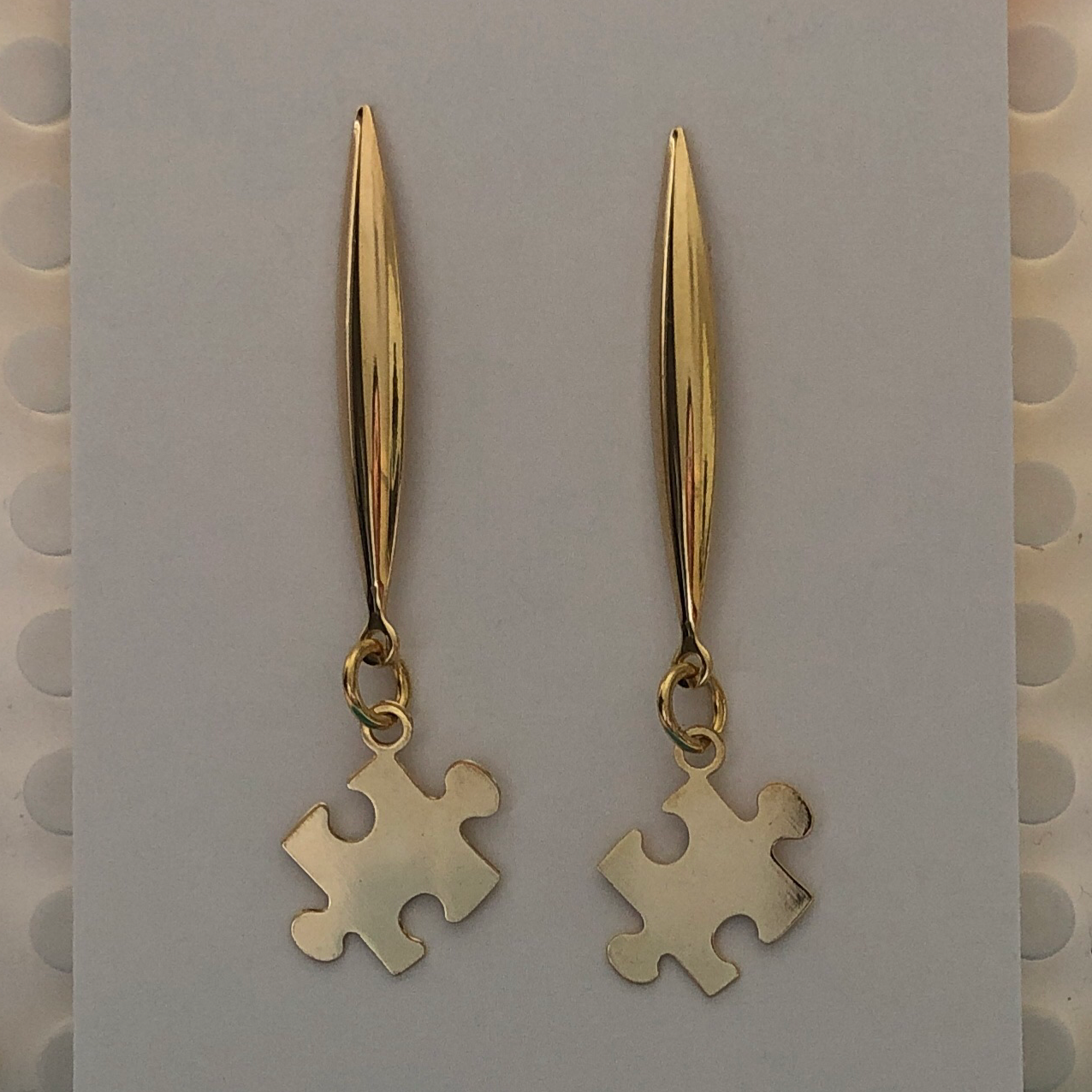 Autism Awareness Elegant Puzzle Earrings
