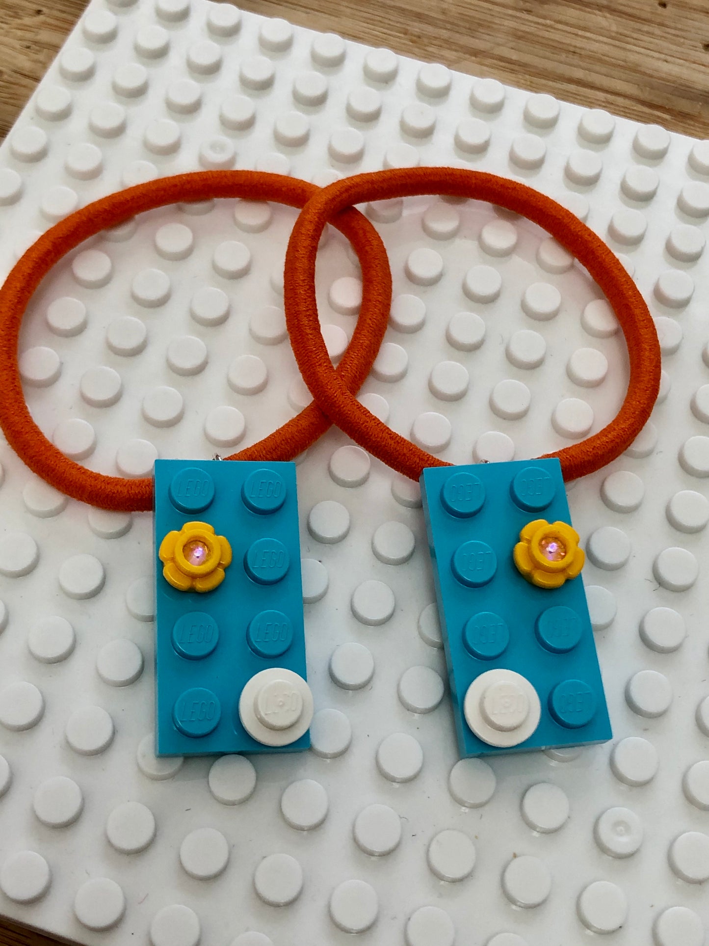 Hair Elastics LightBlue&Orange