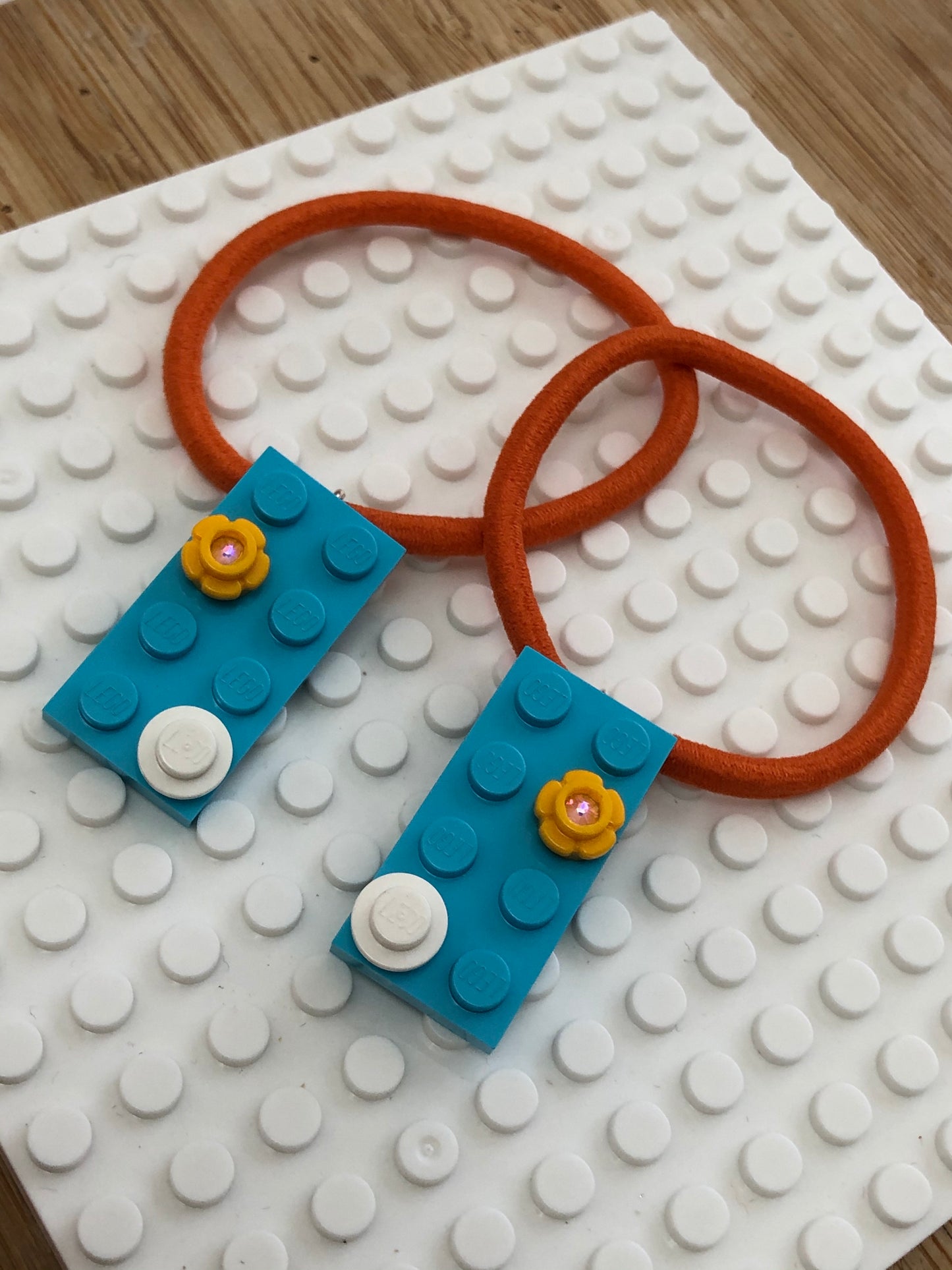 Hair Elastics LightBlue&Orange
