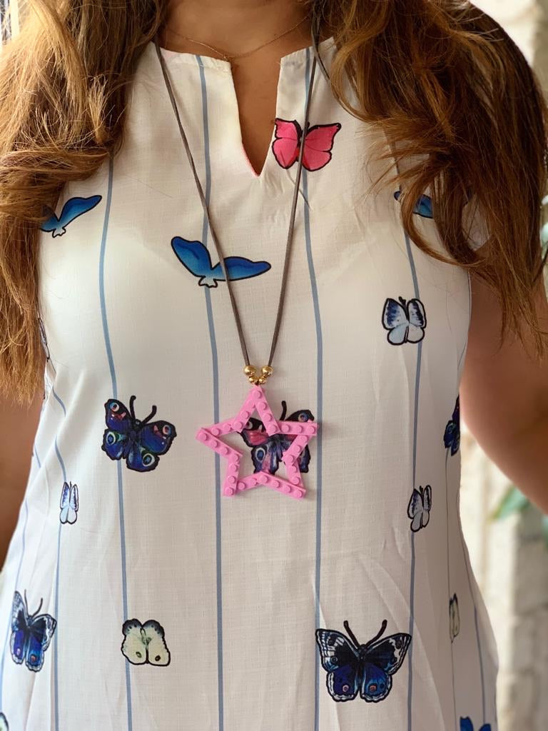 MyStar Brick Long Necklace