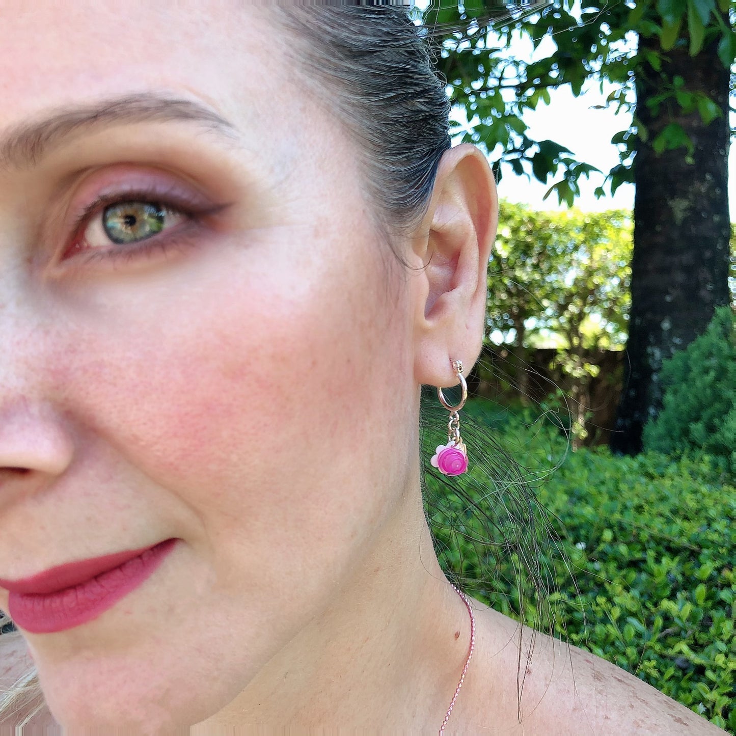 Gold Drop Earrings Little Flowers Collection