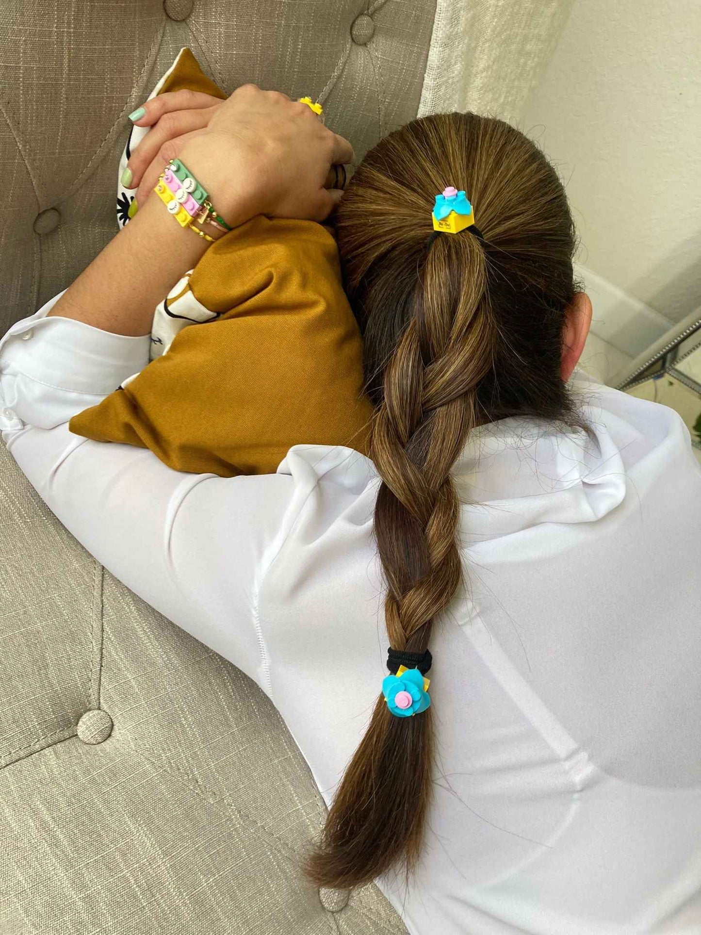 Mini Flower Brick Elastics - Set of 2.