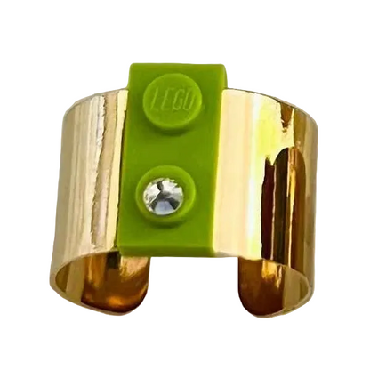 Fabulous Shiny Brick Gold Plated Ring, Sizeble