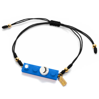 String Eyelashes Dot Red Brick Bracelet