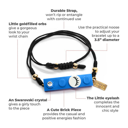 String Eyelashes Dot Red Brick Bracelet