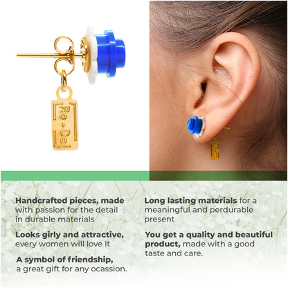 Little Flower Brick Stud Earrings