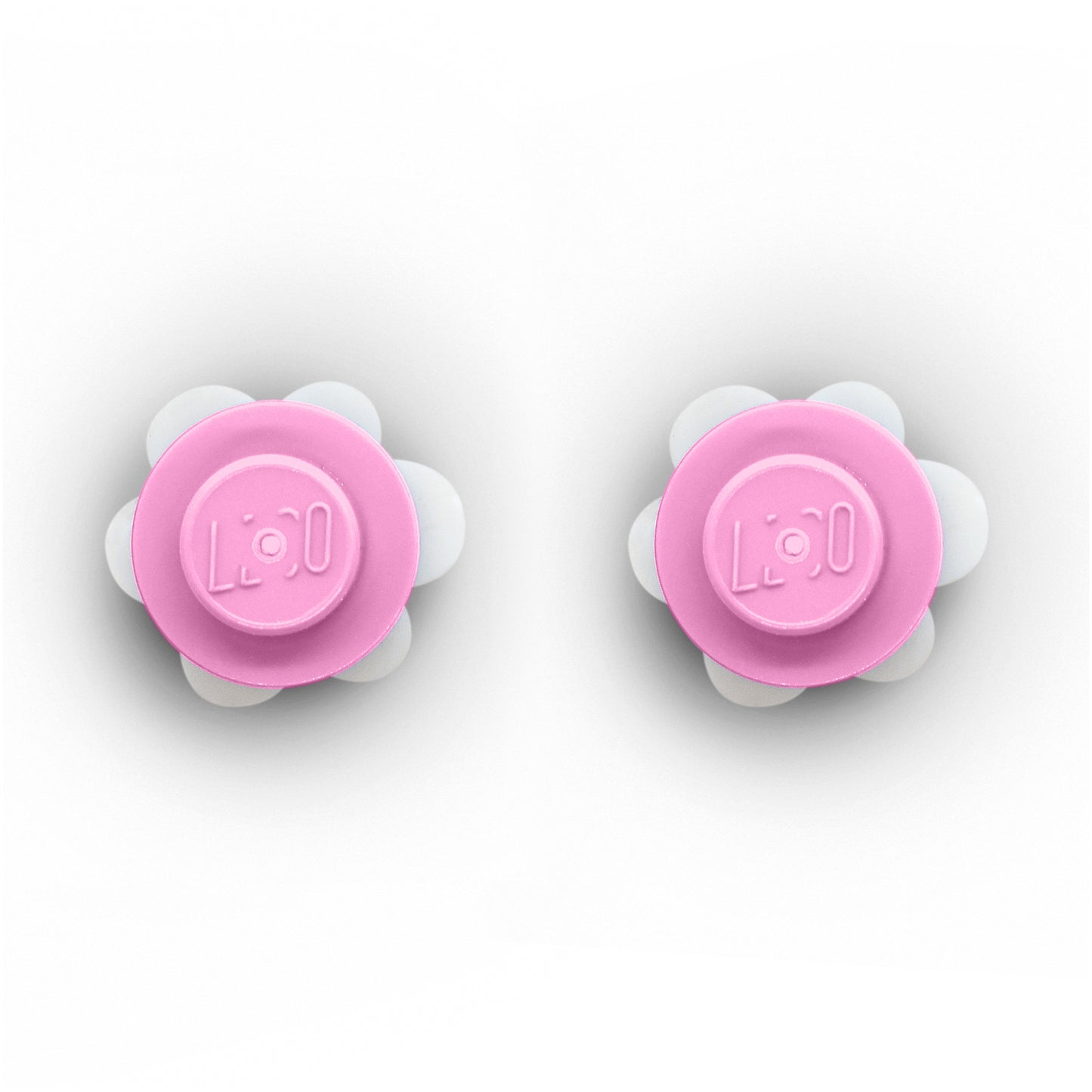 Little Flower Brick Stud Earrings White