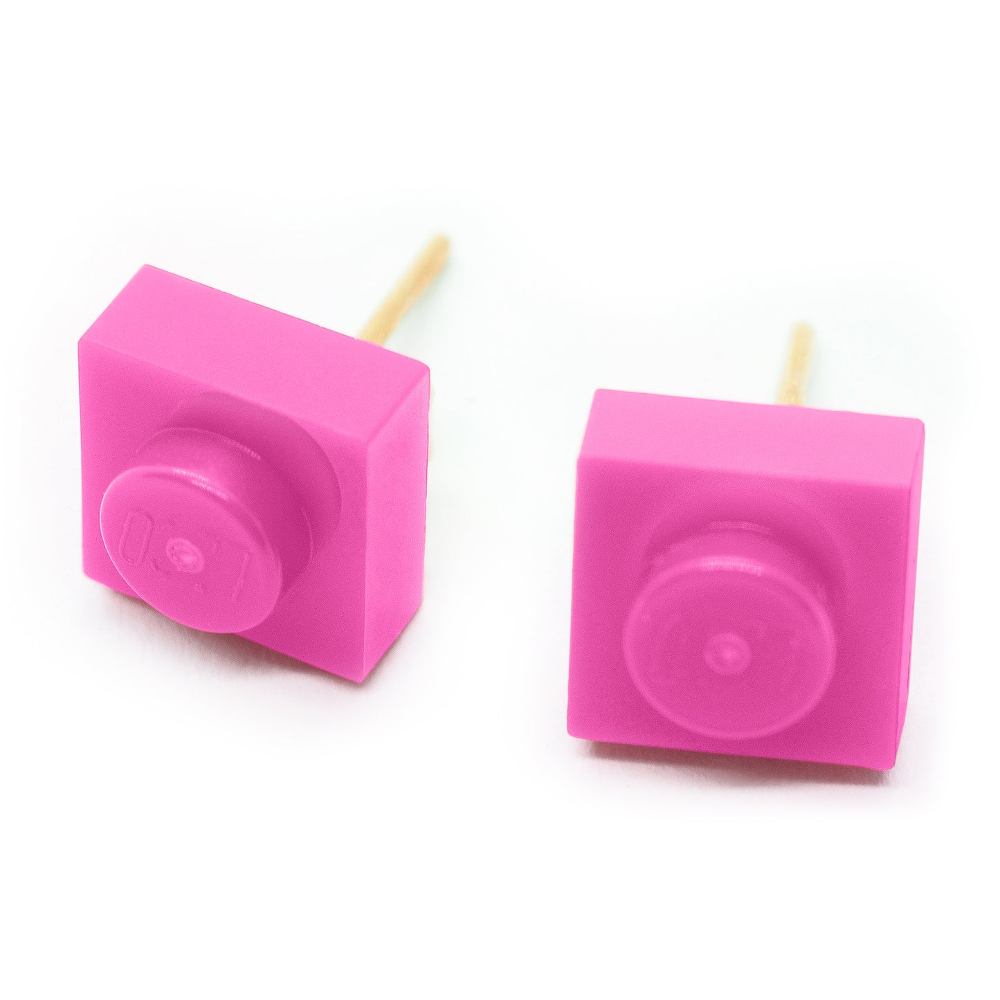 Square Brick Stud Earrings
