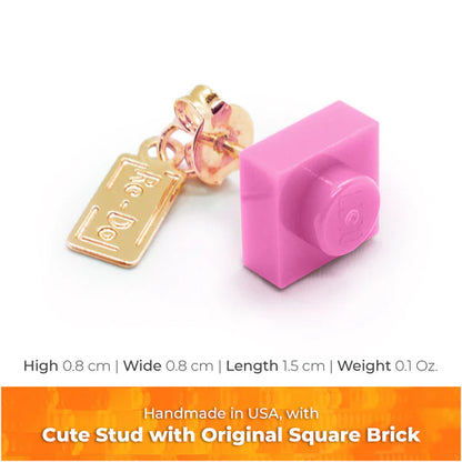 Square Brick stud earrings