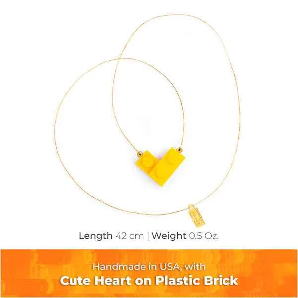 Bricking Heart Choker with 16’ Golden String