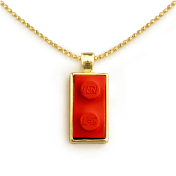 Twin Brick Charm with Gold Plated Chain