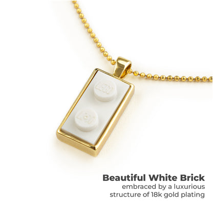Golden Hug Twin Brick Necklace