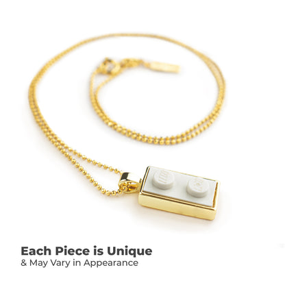 Golden Hug Twin Brick Necklace