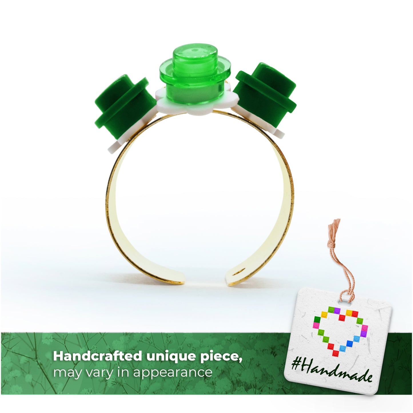 Trio Little Flowers Ring Handmade by Re-Do Bricks