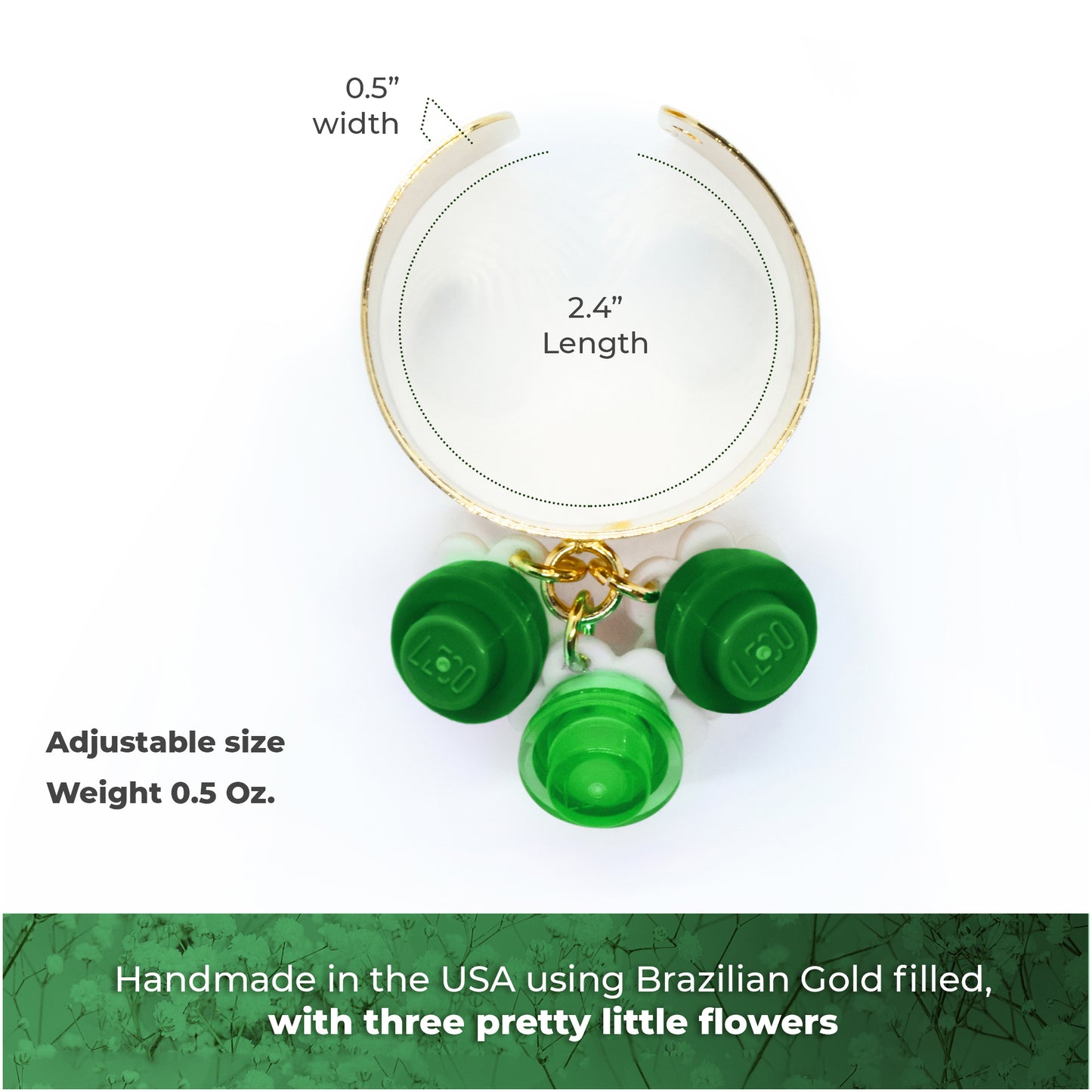 Trio Little Flowers Ring Handmade by Re-Do Bricks