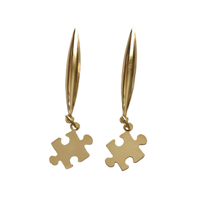 Autism Awareness Elegant Puzzle Earrings