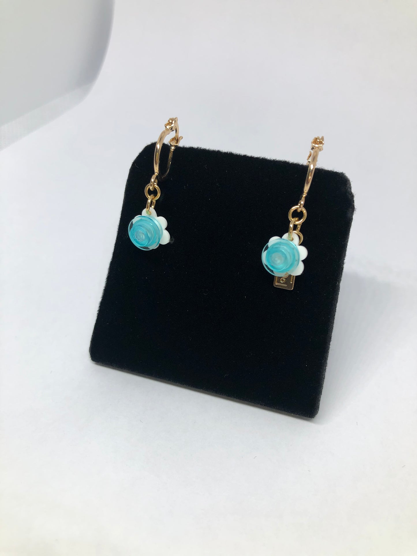 Gold Drop Earrings Little Flowers Collection