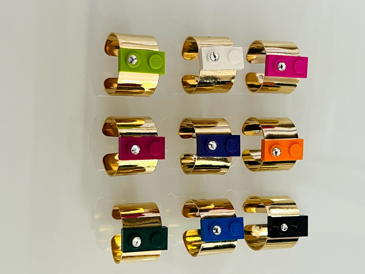 Shiny Brick GoldPlated Ring